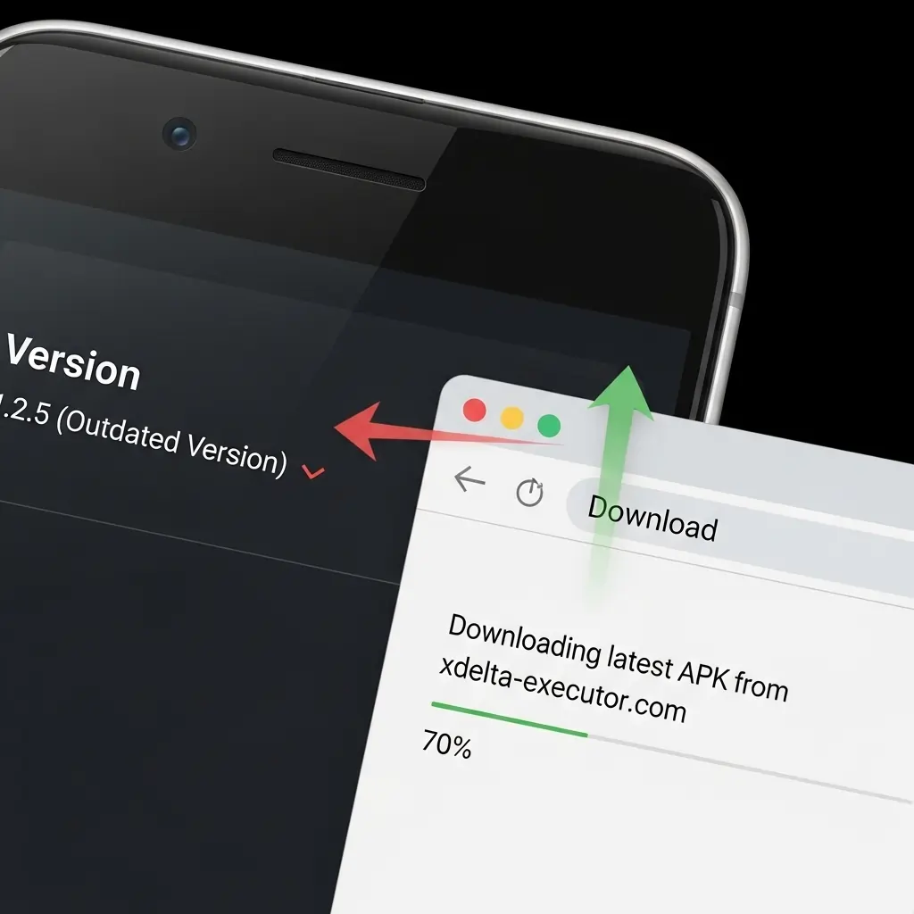 How to update Delta Executor on Android by checking version downloading latest APK and installing update